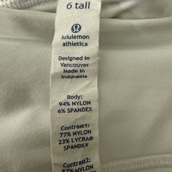 Lululemon Athletica White Pleated Mini Skort Resort Wear Size 6 Tall - Picture 2 of 6